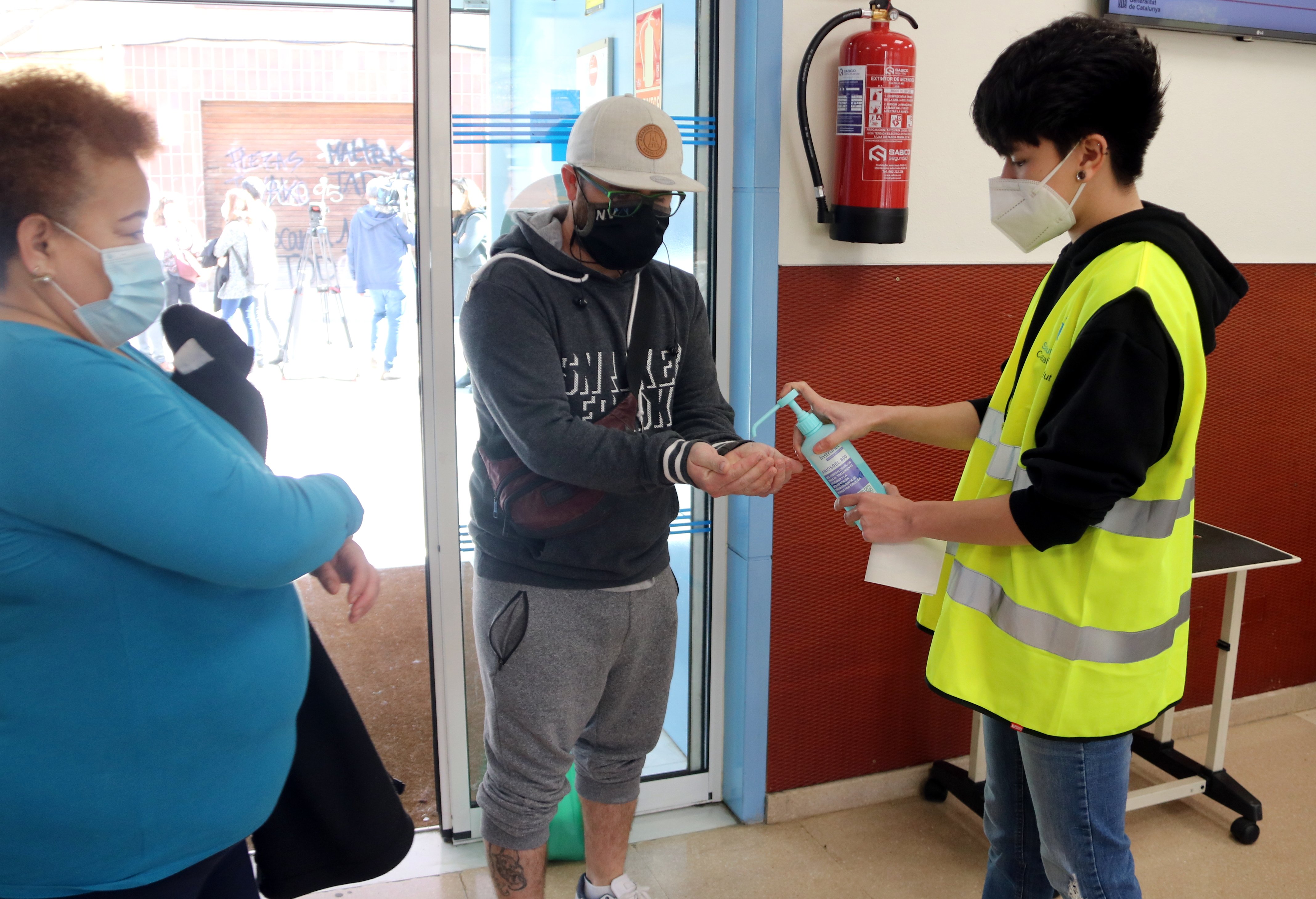 Condemnats a treballs comunitaris fan tasques de prevenció de la Covid