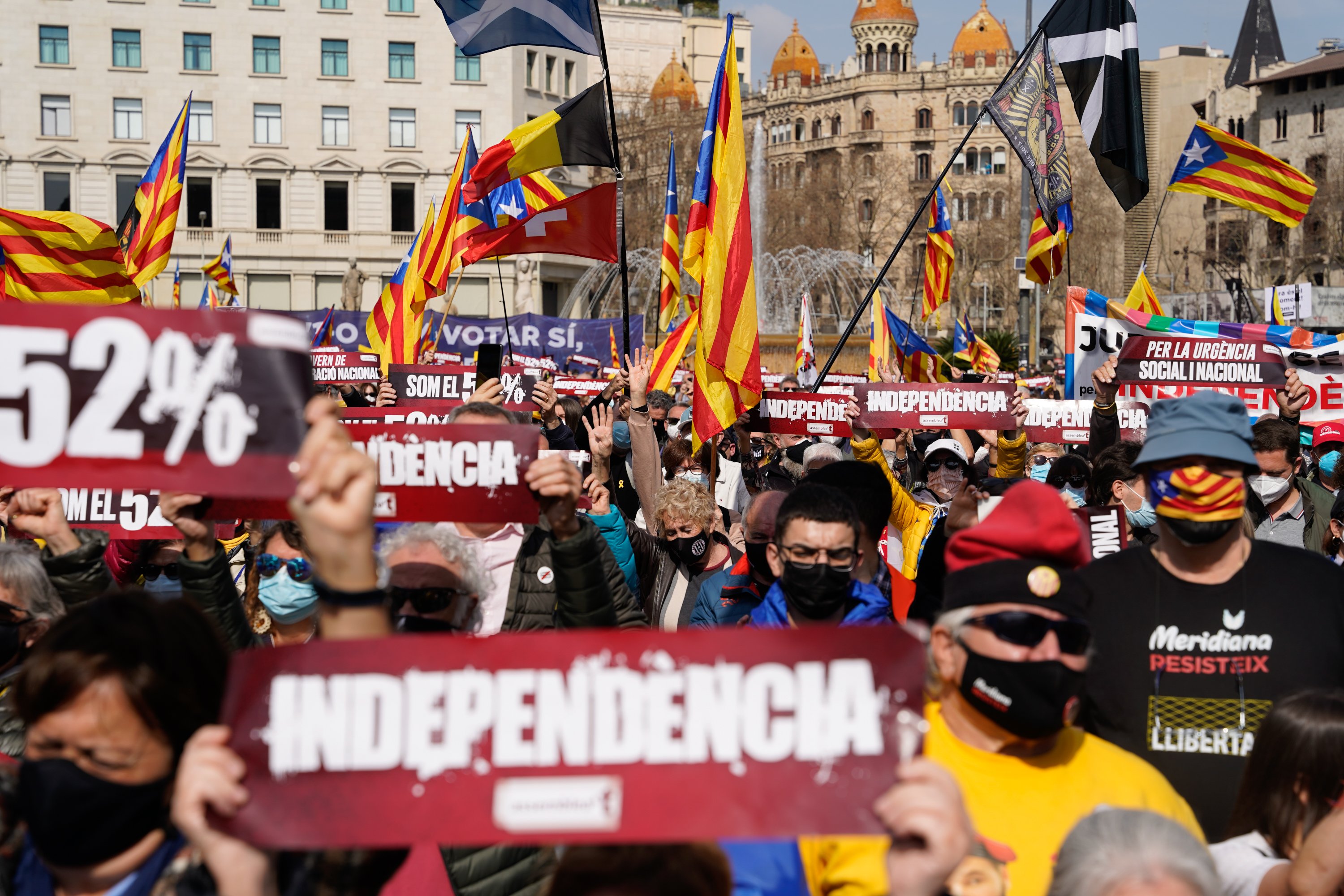 El independentismo se prepara para plantar cara a Felipe VI en Martorell