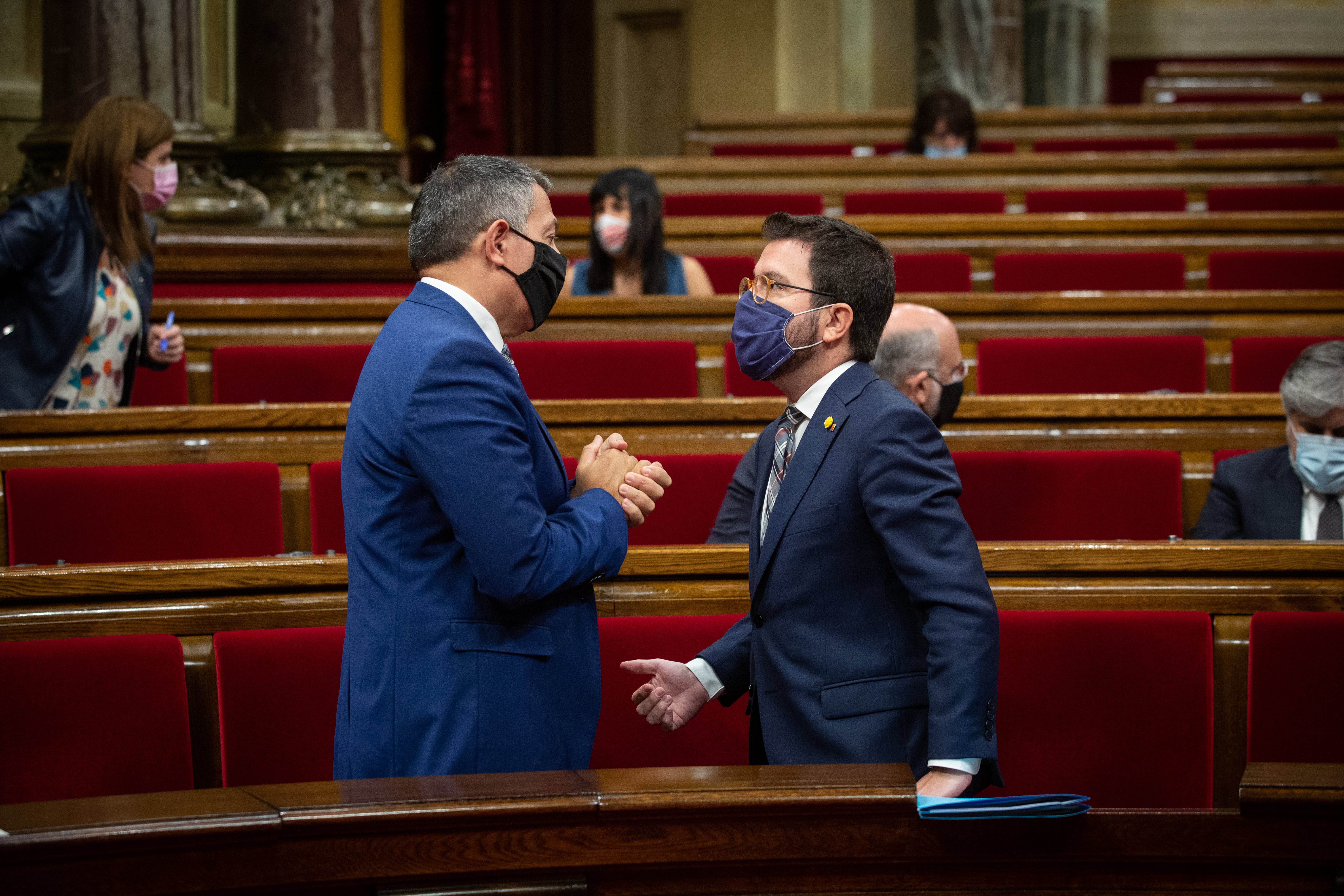 Cimera pels aldarulls amb Sàmper, Aragonès, Colau, Budó i Batlle