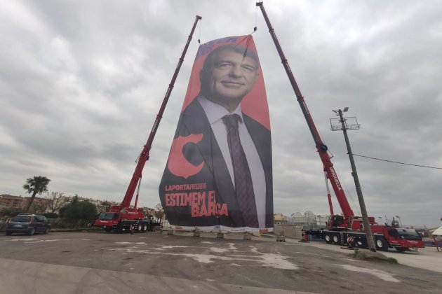 Joan Laporta pancarta campaña @EstimemelBarca