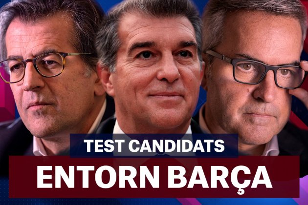 Barça eleccions test Joan Laporta Víctor Font Toni Freixa card entorn Foto Laia Hinojosa