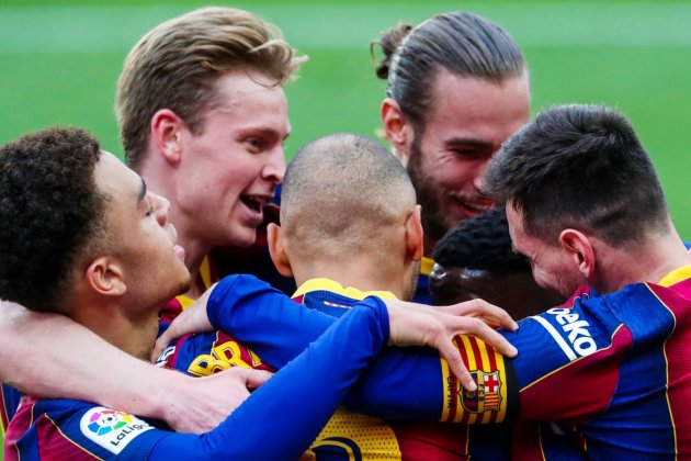 Barca jugadores celebracion gol @FCB