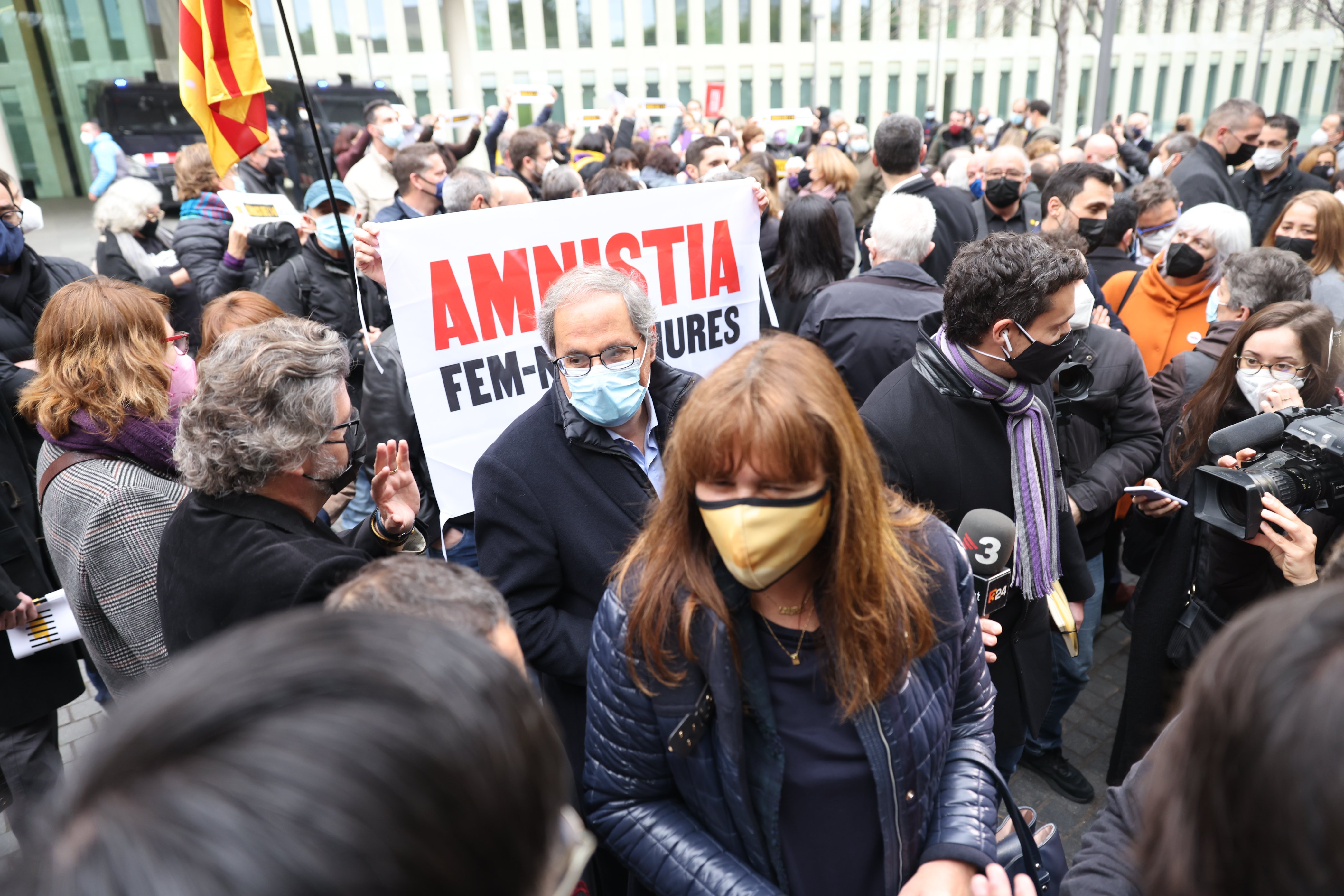 Borras i Torra manifestación sindicaturia / Sergi Alcàzar