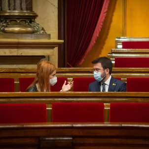 Jessica Albiach Pere Aragones erc comuns parlament - europa press Jessica Albiach Pere Aragones erc comuns parlament - europa press