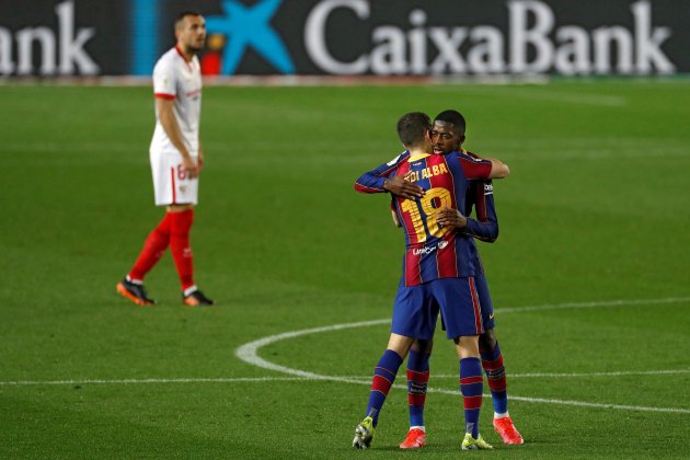 Gol celebracion Dembele Jordi Alba Barca Sevilla EFE