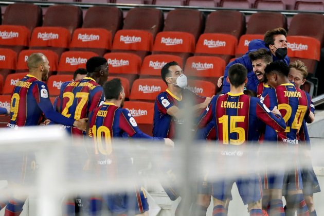 Celebracion gol Barca Sevilla Copa EFE