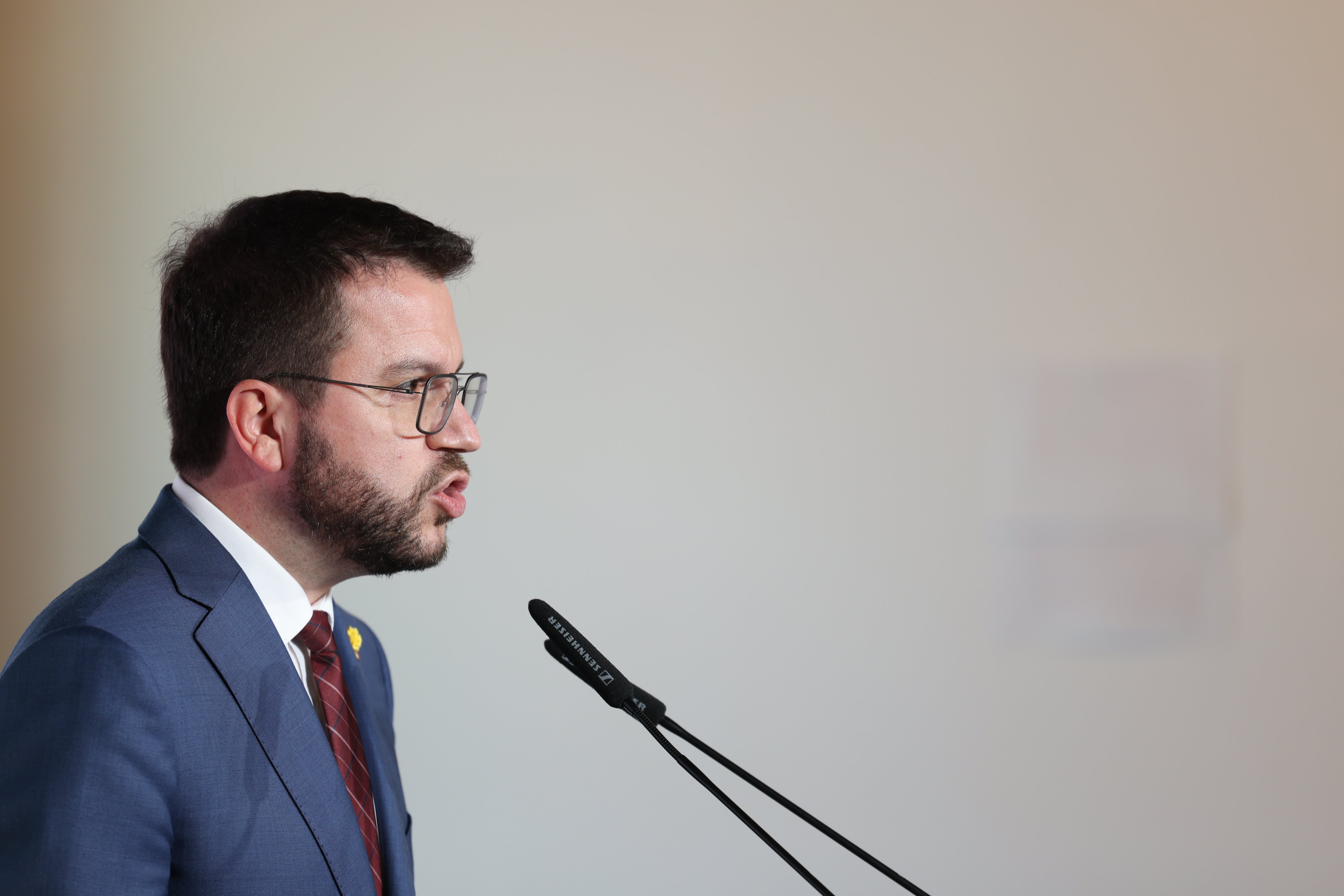 Coferencia govern Pere Aragonès ERC - Sergi Alcàzar