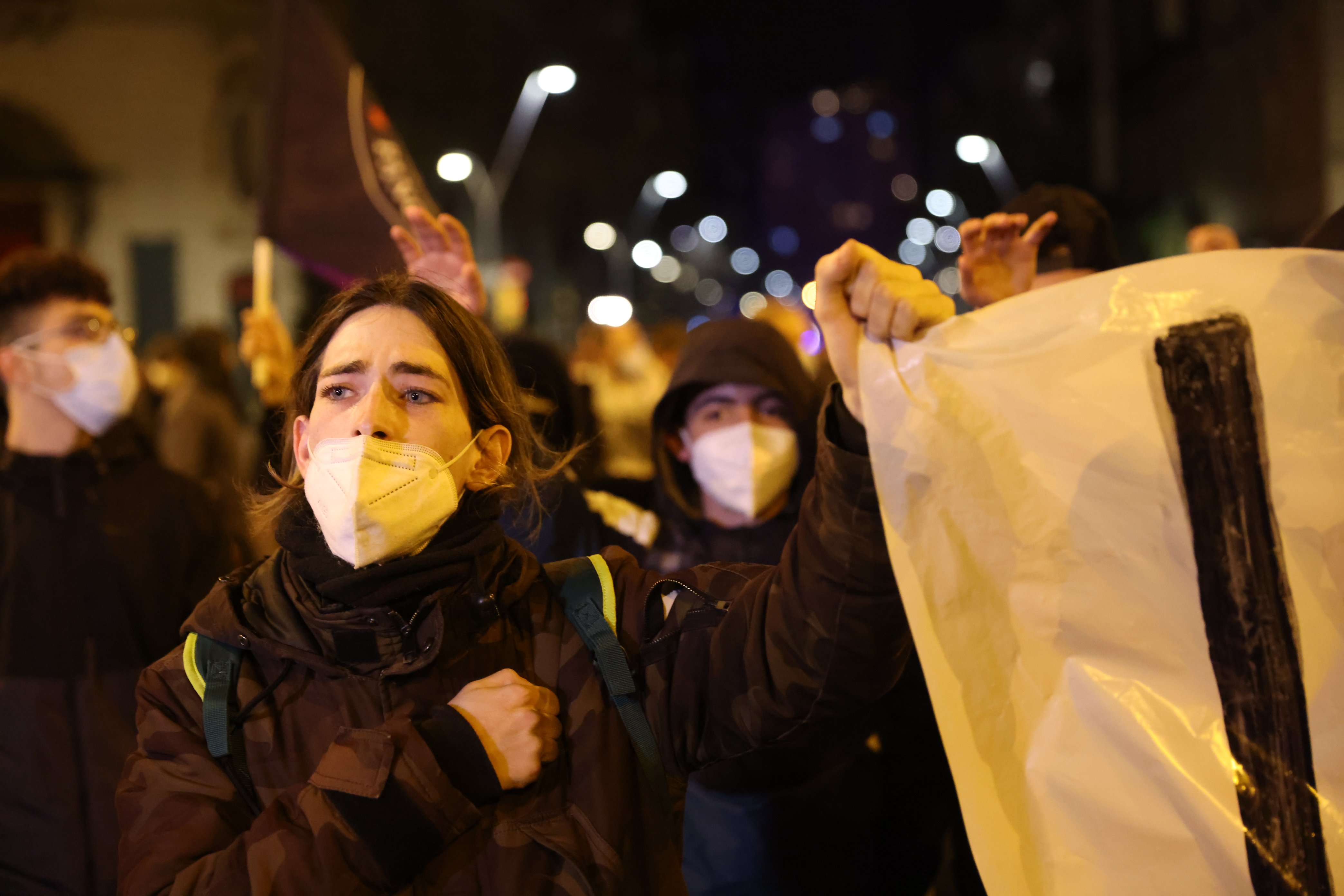 pancarta manifestación barcelona tetuan 6 de marzo pablo hasél protestas / Sergi Alcàzar