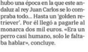 Peñafiel compra perro a Juan Carlos entrevista El Correo