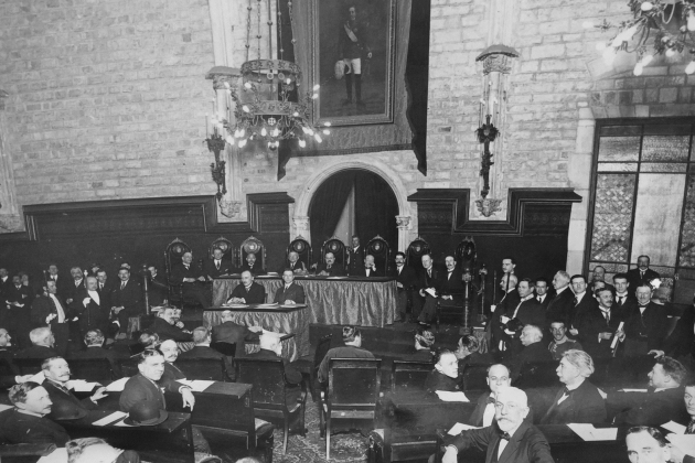 Ceremonia apertura|abertura Conferencia de Barcelona 10 abril 1921