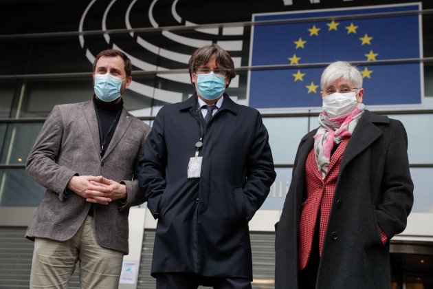 Toni Comín, Carles Puigdemont, Clara Ponsatí EFE