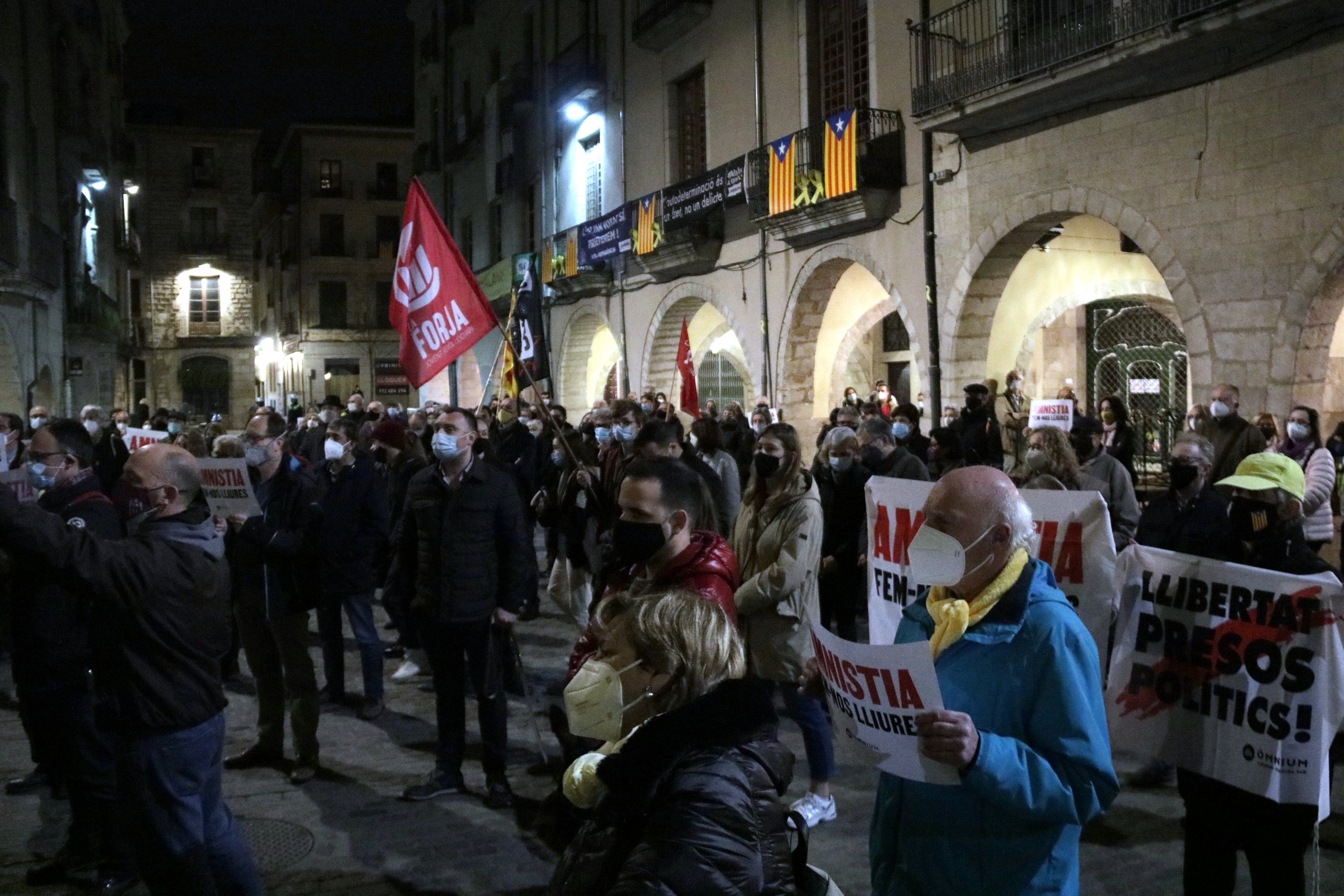 manifestación Girona favor presos políticos 09/03/2021 / ACN