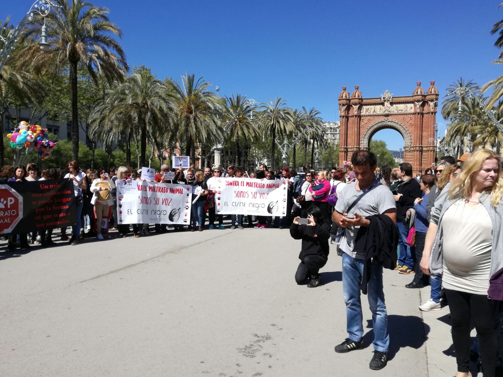 Manifestació animalista al Passeig Lluís Companys
