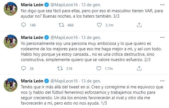 Mapi León VAR Barça Real Madrid Twitter