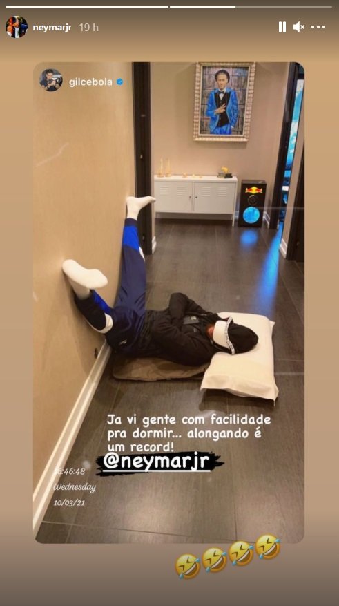 neymar foto durmiendo