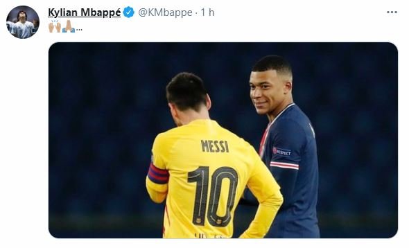 Mbappé Messi Twitter
