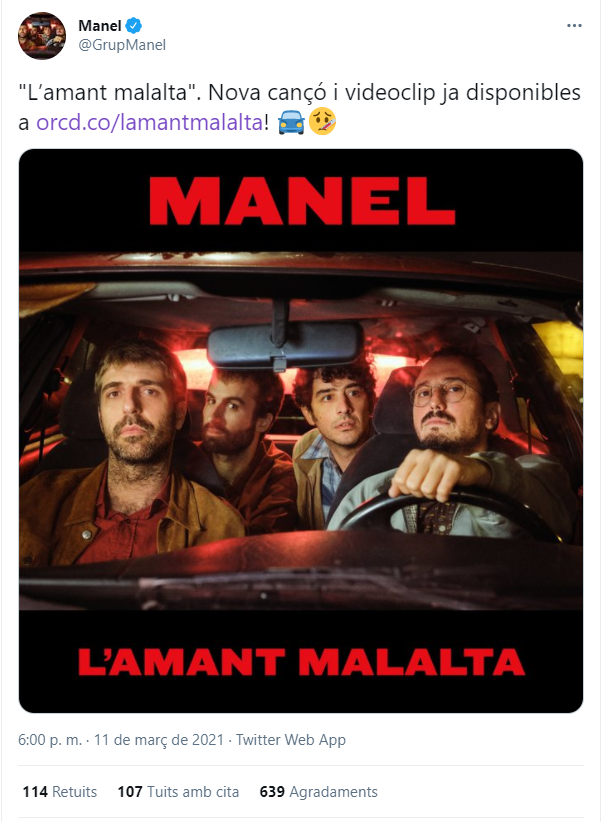 nueva cancion manel - txitter