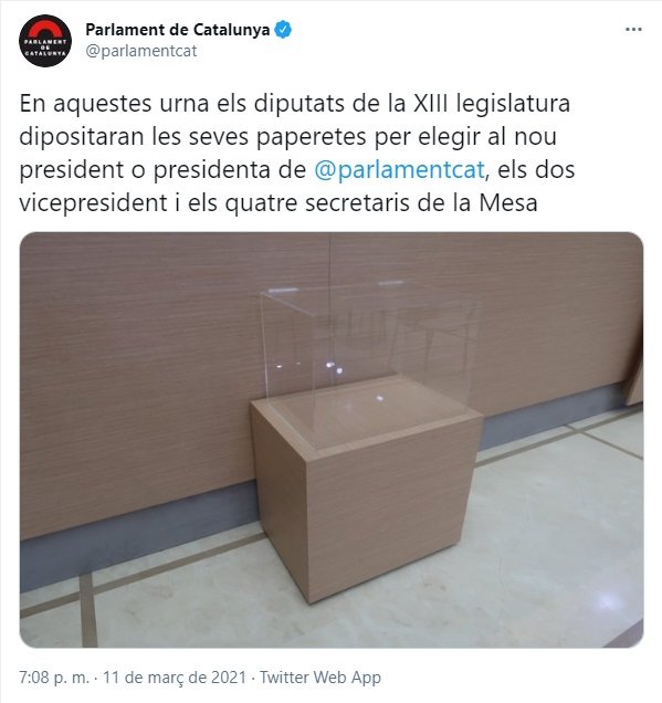 Tweet urna constitucion parlamento 2021