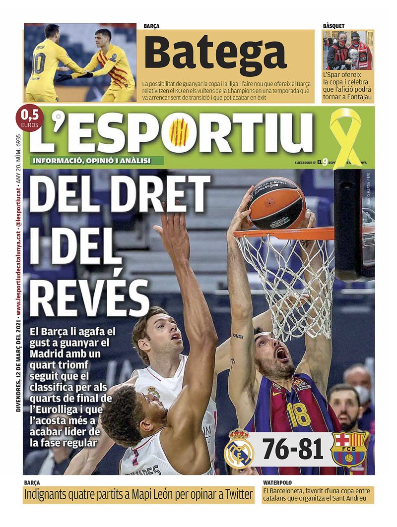 Portada lesportiu 12 de marzo