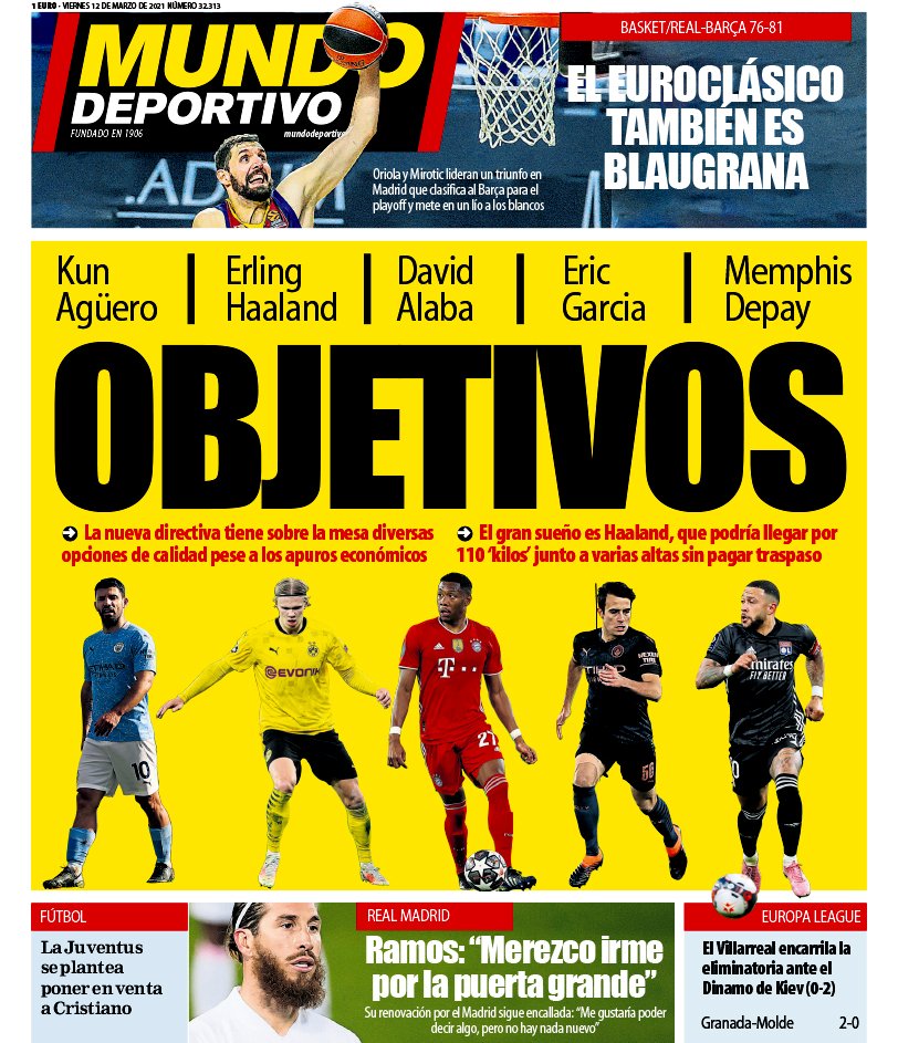 Portada Mundo Deportivo 12 marzo