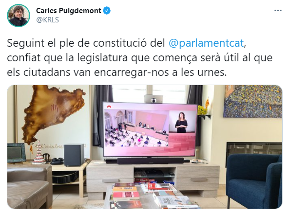 tuit puigdemont parlamento