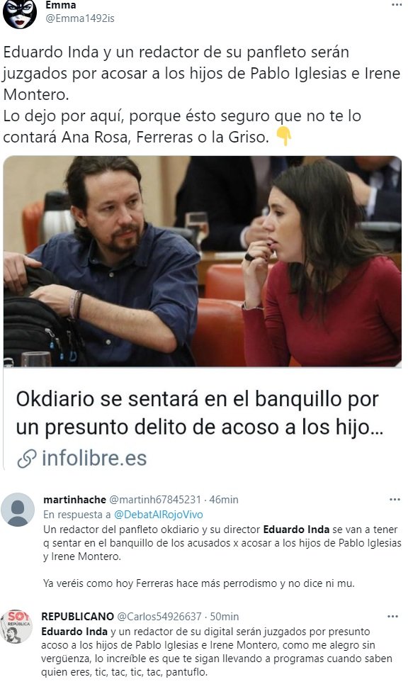 tuits sobre inda