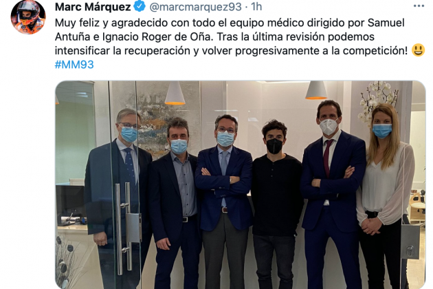 Tuit Marquez recuperacion MotoGP