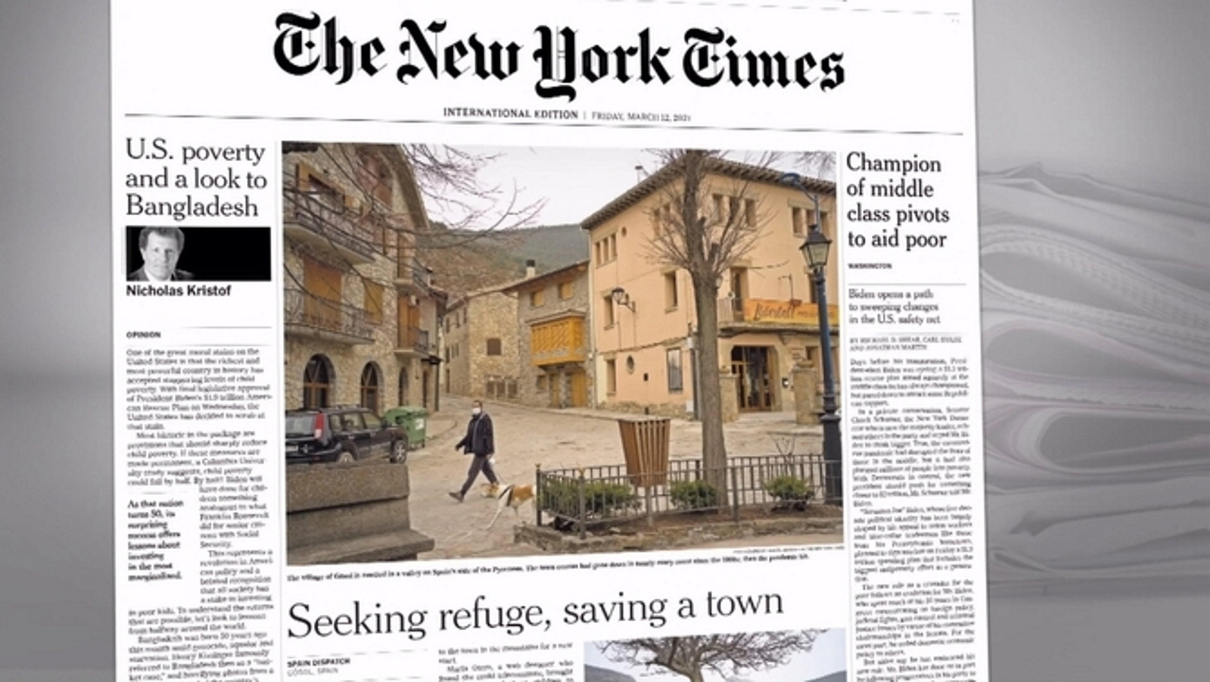 Gósol, a la portada del 'New York Times' com a exemple en la Covid