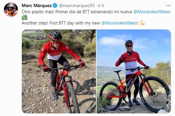 Marc Márquez bici tweet