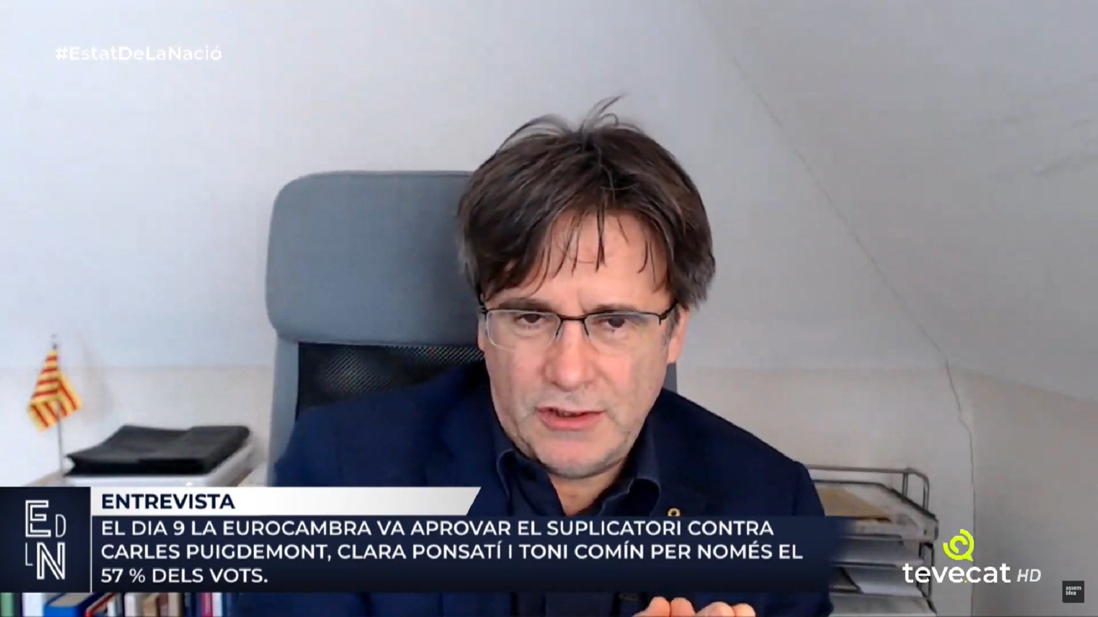 Puigdemont, sobre Europa: "Se está resquebrajando una pared que era muy sólida"