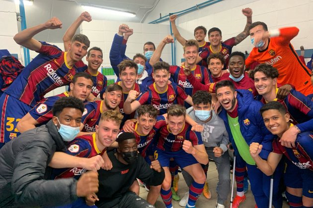 barcelona b celebracion derbi espanyol b @fcbarcelona