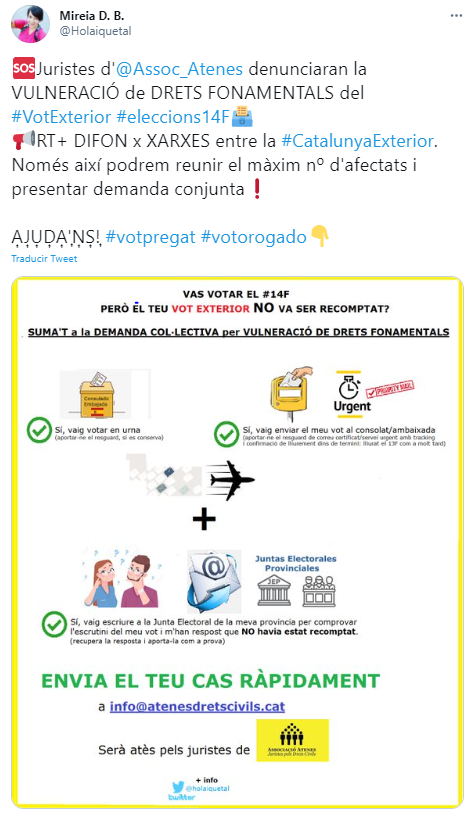 Captura tuit vot externo Captura tuit vot externo