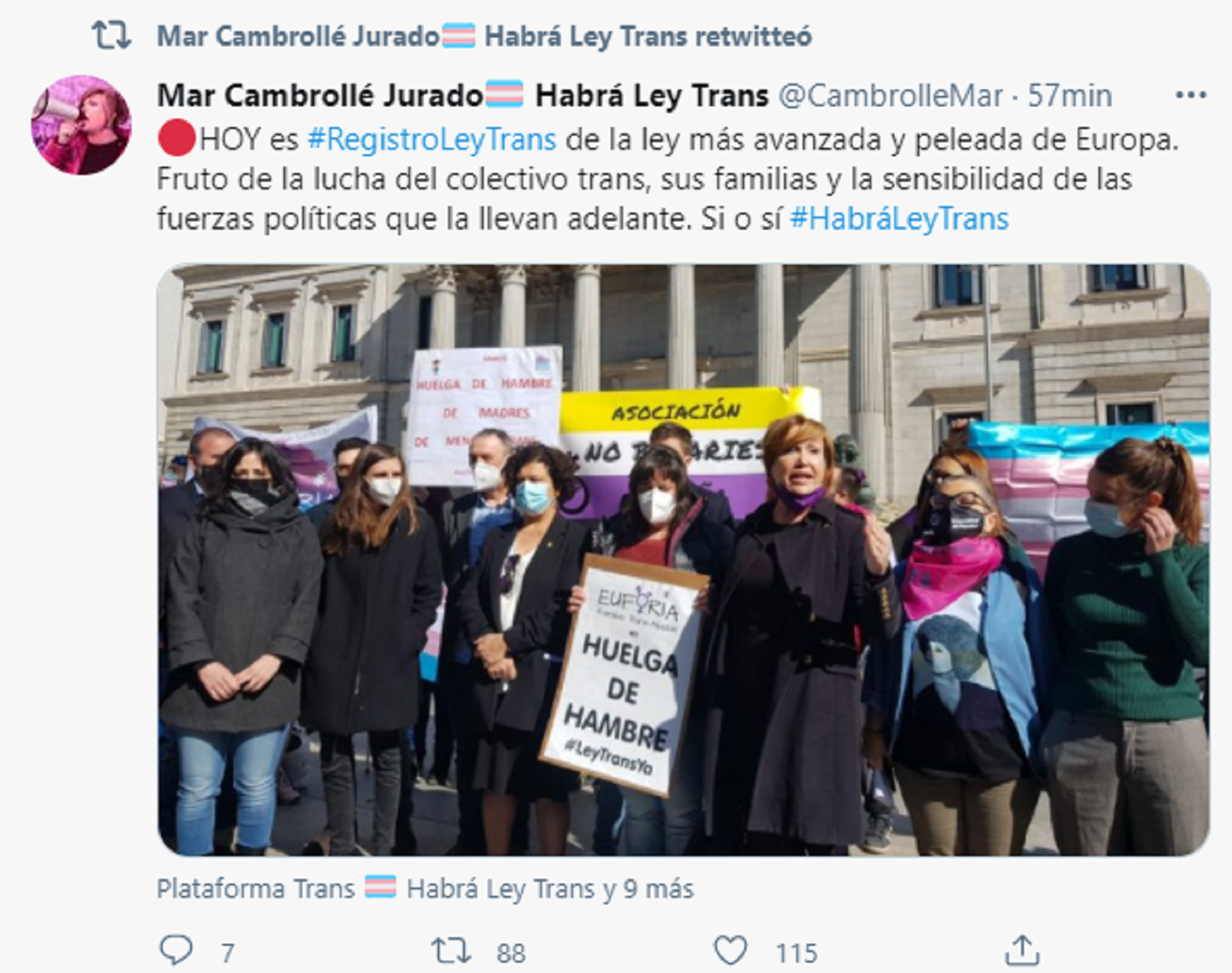 ley trans twitter mar cambrollé presidenta federación trans España