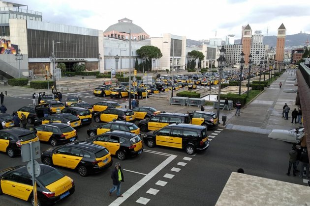 protesta taxis Uber Barcelona   Carles Marzá