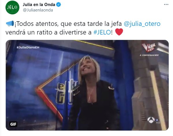 tuit Julia Otero vuelve a la radio