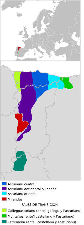 Linguistic map of asturian.viquipedia Mikel