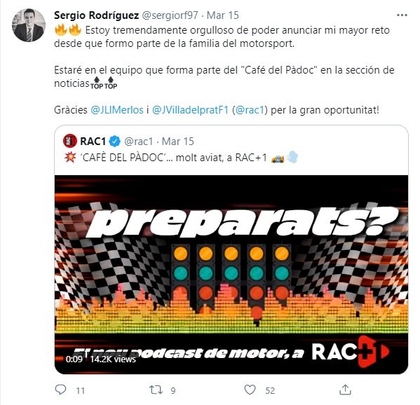 Sergio Rodríguez tuit