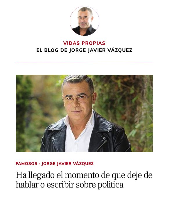 Jorge Javier Vázquez política Lecturas