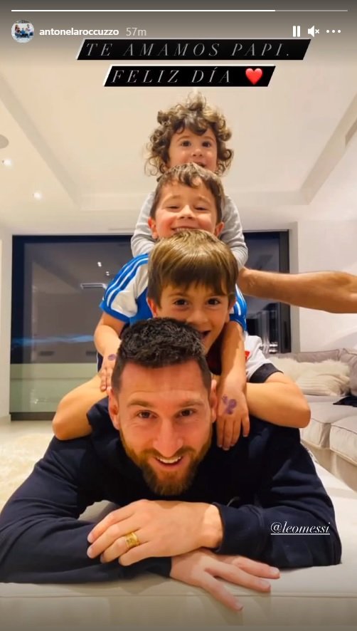 messi hijos dia padre, IG