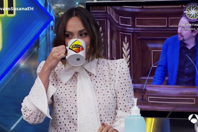 Tamara Falcó bebe en El Hormiguero Antena 3