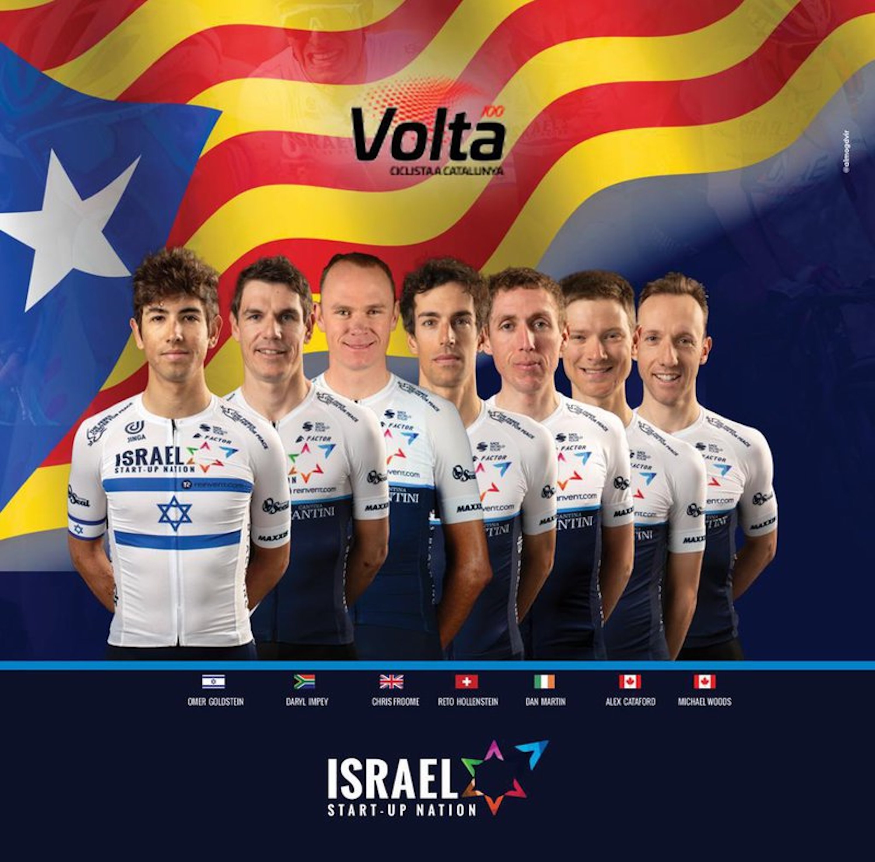 L'Israel Start-Up Nation presenta el seu equip de la Volta amb una estelada