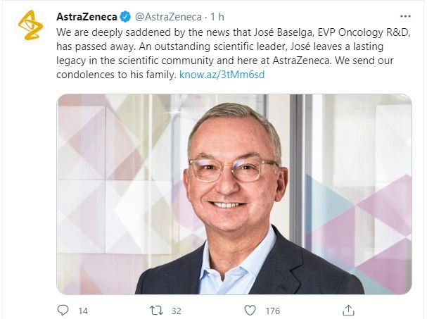 AstraZeneca muerte Josep Baselga oncologo catalán