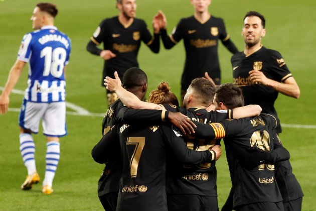 Barca celebracion gol Real Sociedad EFE