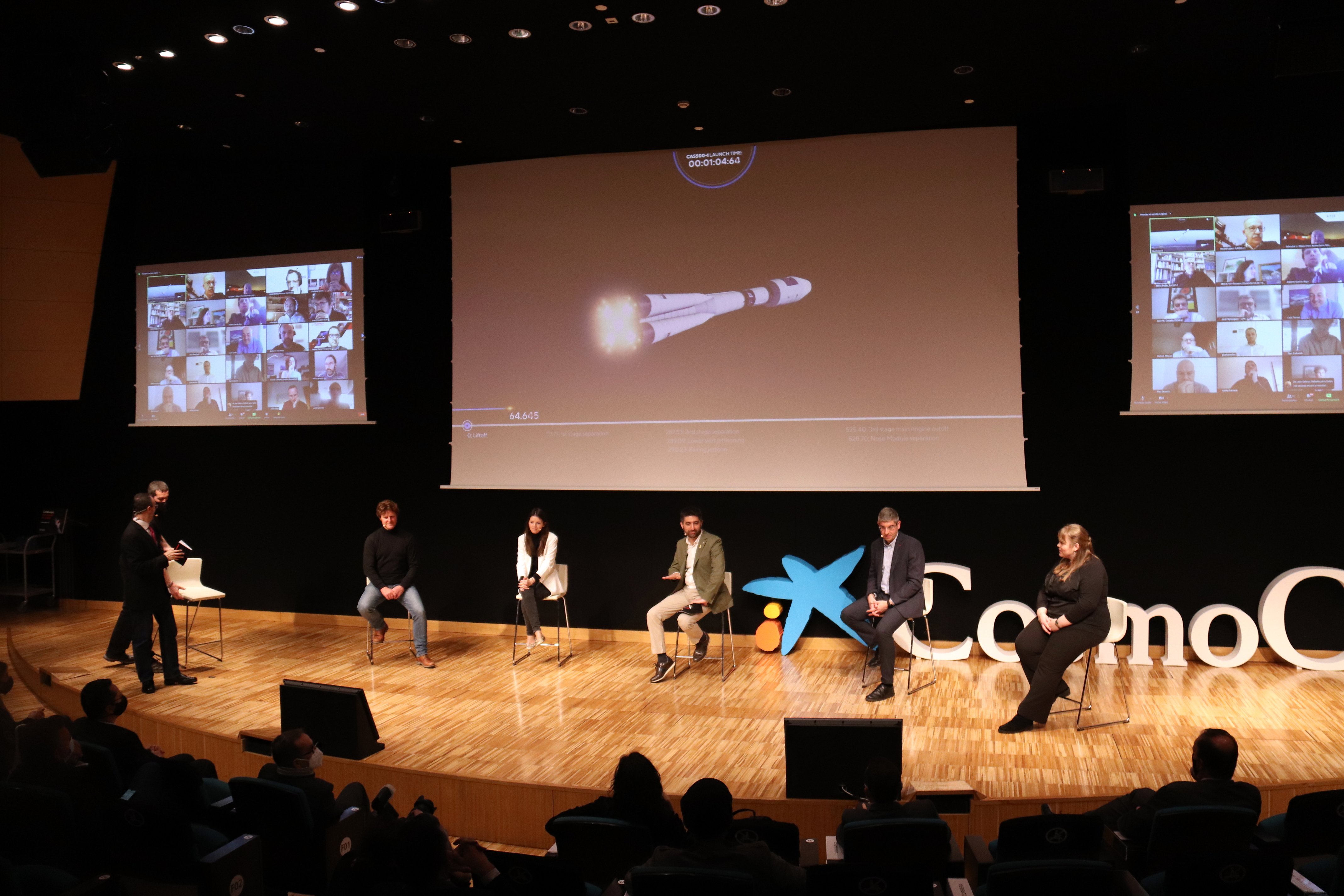 Puigneró celebra el éxito del lanzamiento del satélite Enxaneta