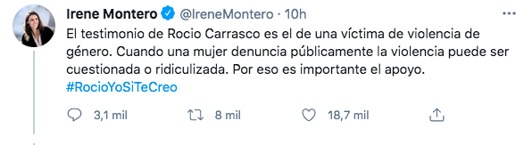 Irene Montero, Twitter