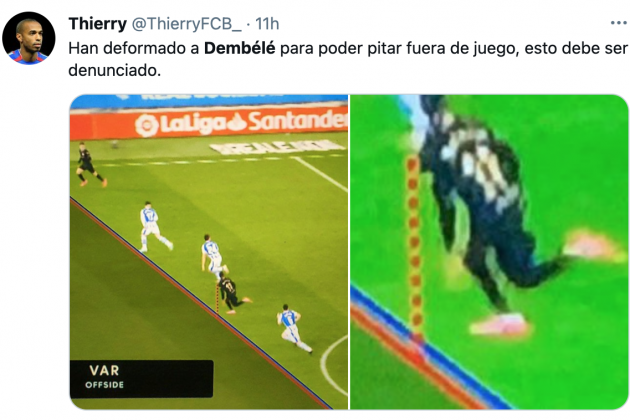 Tweet Dembele Barca Reial Societat