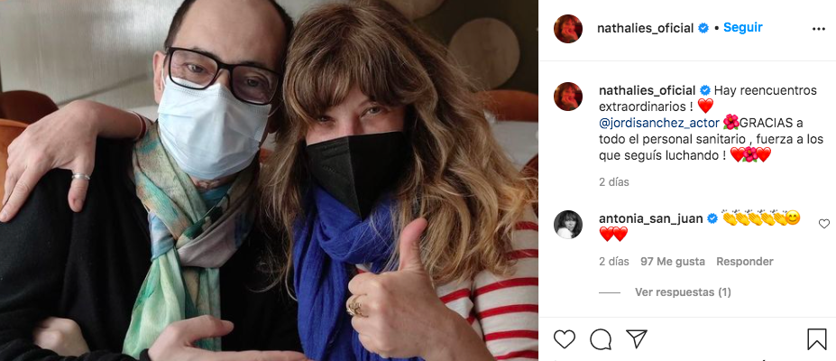 Jordi Sánchez i Nathalie Seseña, Instagram de Nathalie Seseña