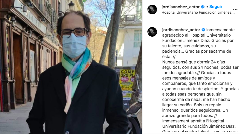 Jordi Sánchez en una fotografía de su Instagram