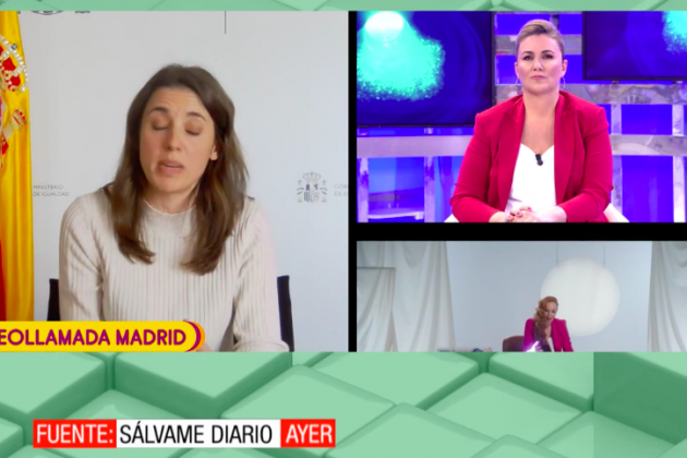 Irene Montero a 'Sálvame', Telecinco