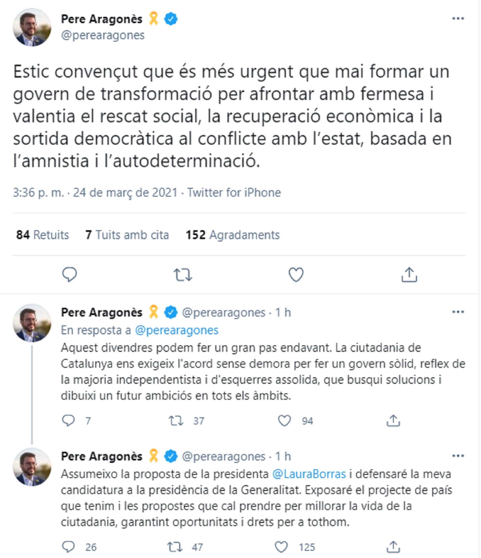 TUIT Pere Aragonès investidura